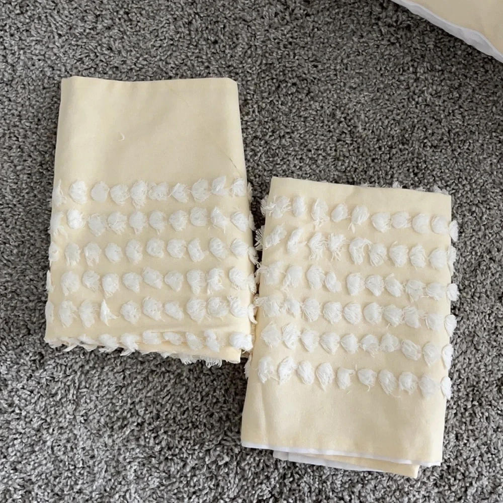 Lemon n White Accent Pillows & Shams